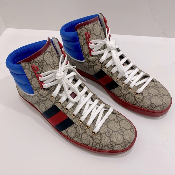GUCCI ACE GG SUPREME HIGH-TOP SNEAKER - Picture 2 of 9